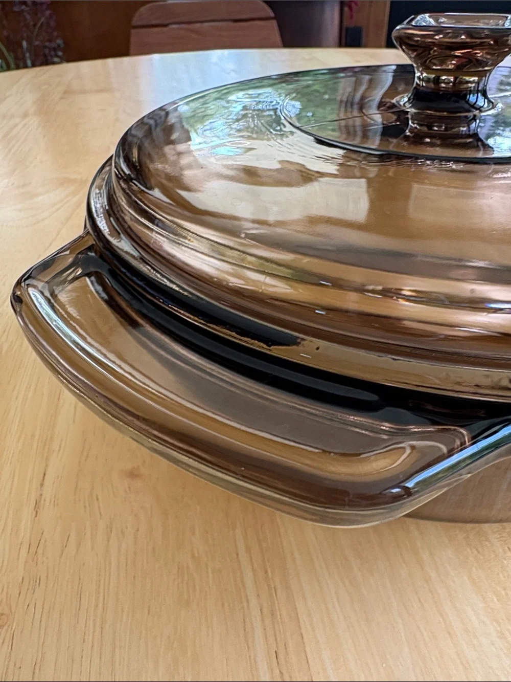 🧑‍🍳 Anchor Hocking 1.5 Qt Vibrage Amber Casserole Dish with Lid